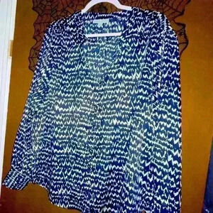 Ladies checked long sleeve blouse